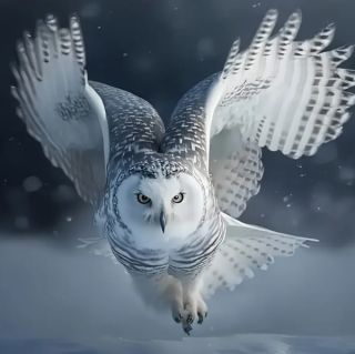 Diamond Painting Schnee Eule